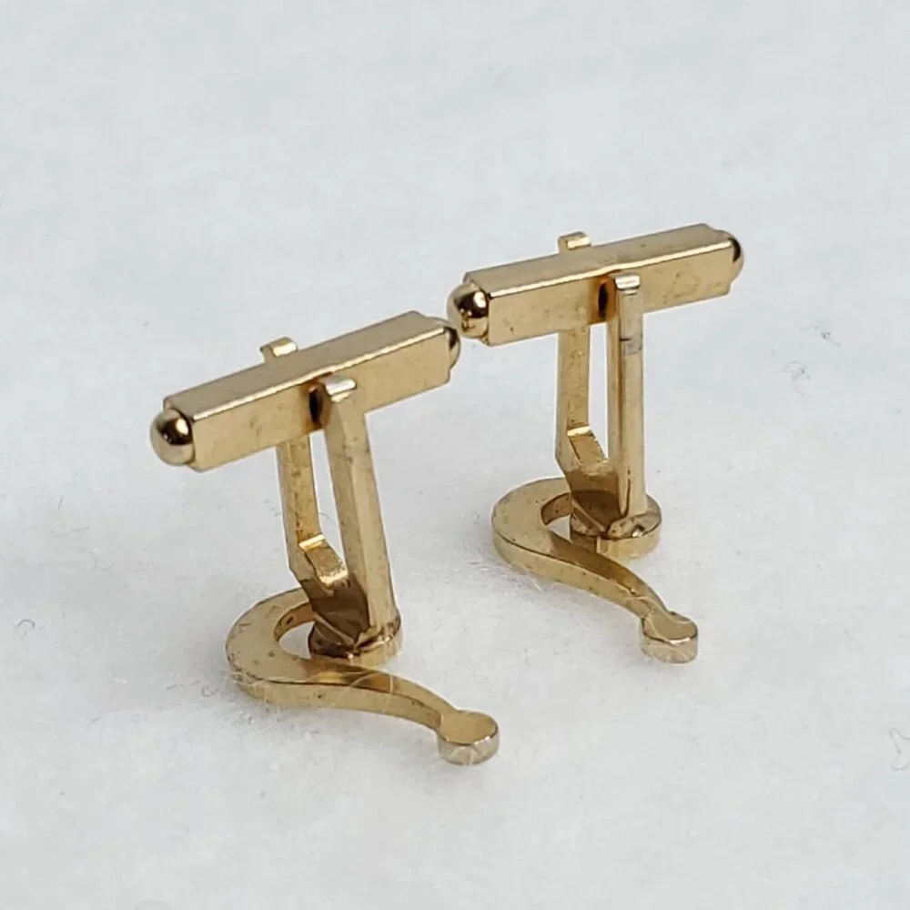 Vintage Question Mark Cufflinks Gold Tone